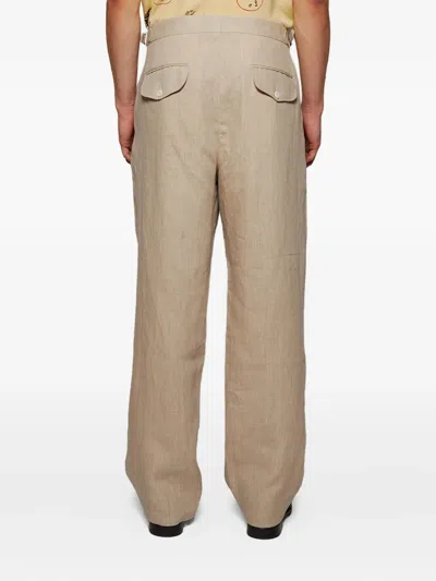 Bode Side-strap Linen Trousers