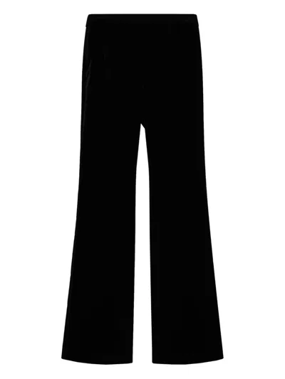 Max Mara Cropped Slim-fit Twill Pants With Mid-rise Waist