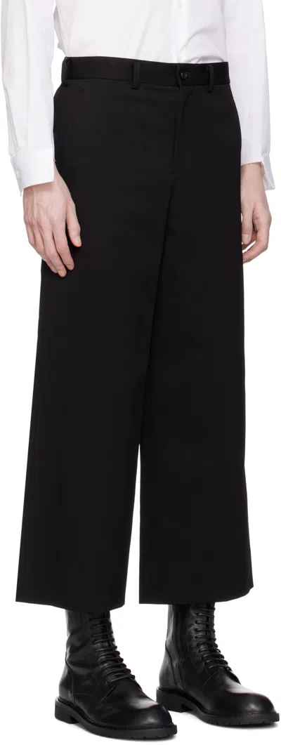 Comme Des Garçons Tailored Trousers With Functional Pockets And Loops In Black