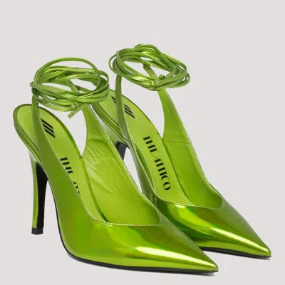 Attico Venus Holographic-effect Pointed Toe Pumps