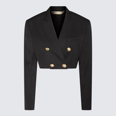 Palm Angels Black Wool Blend Blazer