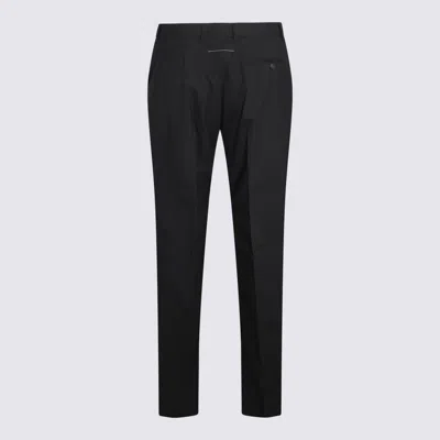 Mm6 Maison Margiela Black Virgin Wool Blend Pants