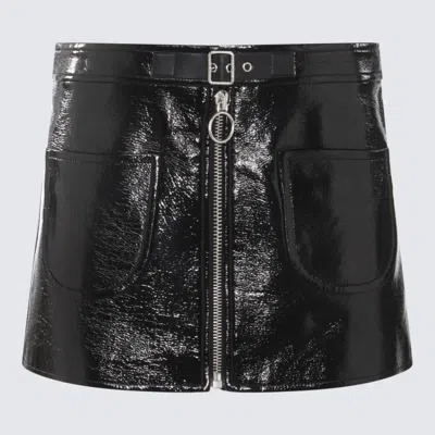 Courrèges Buckle-strap Crinkled Miniskirt