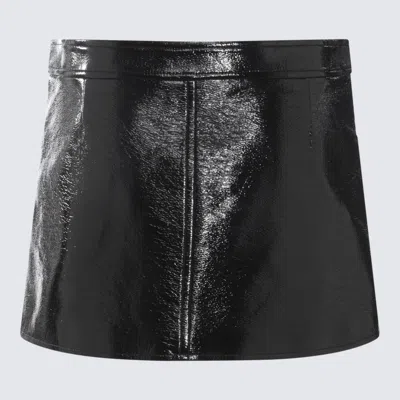 Courrèges Buckle-strap Crinkled Miniskirt