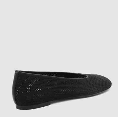 Burberry Mesh Ballerinas With Ekd Detail In Black