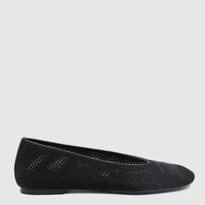 Burberry Mesh Ballerinas With Ekd Detail In Black