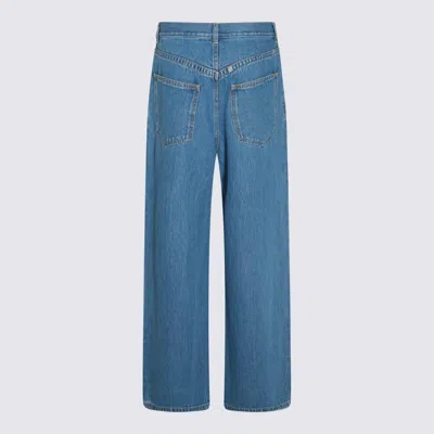 Givenchy Womens Deep Blue Relaxed-fit Wide-leg Mid-rise Denim Trousers