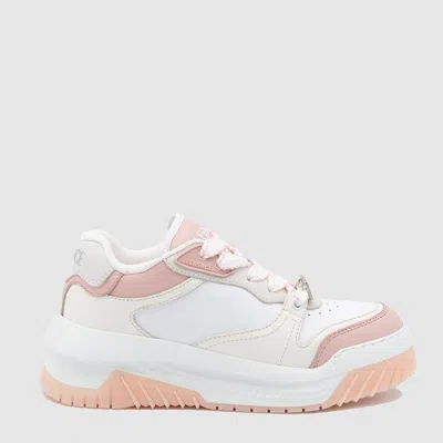 Versace Leather Sneakers With Greca Detail