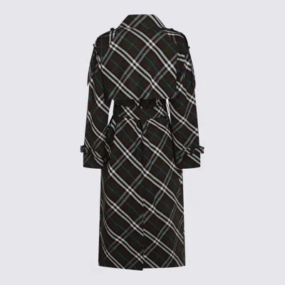 Burberry Women Long Trench Coat In Cotton Blend