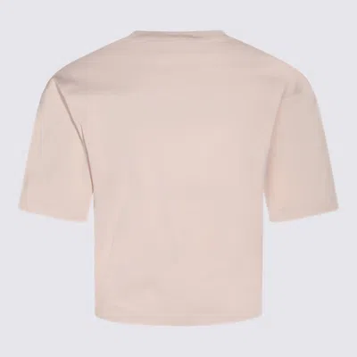 Versace Cropped T-shirt With Twist Detail And Safety Pin Logo