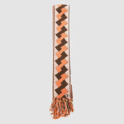 Valentino Garavani Multicolor Jacquard Scarf With Fringed Edges
