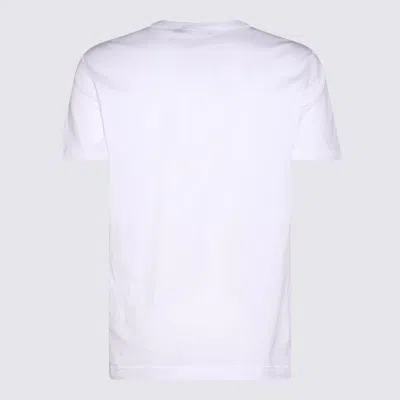 Dolce & Gabbana White Crewneck T-shirt With Logo Plate In Cotton Man