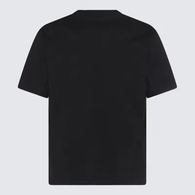 Burberry Black T-shirt With Contrasting Equestrian Knight Print In Cotton Man