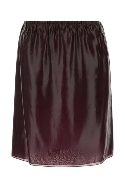 Ferragamo Stretchy Waistband Shiny Short Skirt