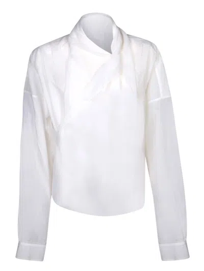 Quira Wrap-style Shirt With Detailing And Fit In White