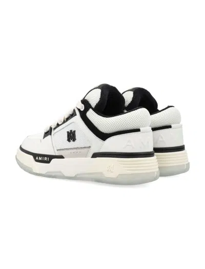 Amiri White And Black Chunky Sneakers With Logo Detail In Leather And Mixed Tech Fabrics Man In White
