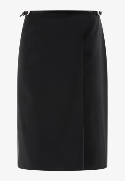 Givenchy Rebellious Wrap Skirt With Belted Waist