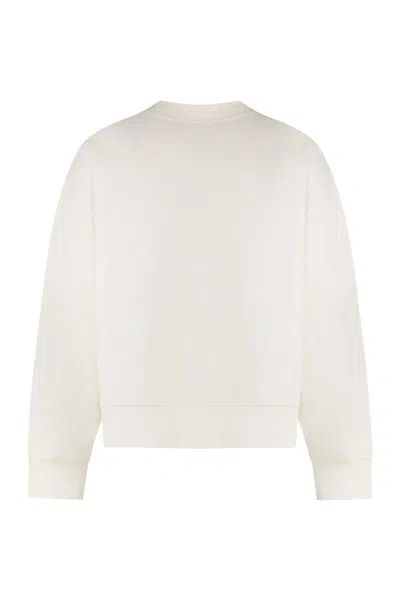 Palm Angels Cotton Crew Neck Sweatshirt With Teddy Bear Motif