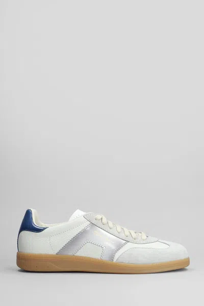 Santoni Dbs Leather And Suede Sneakers