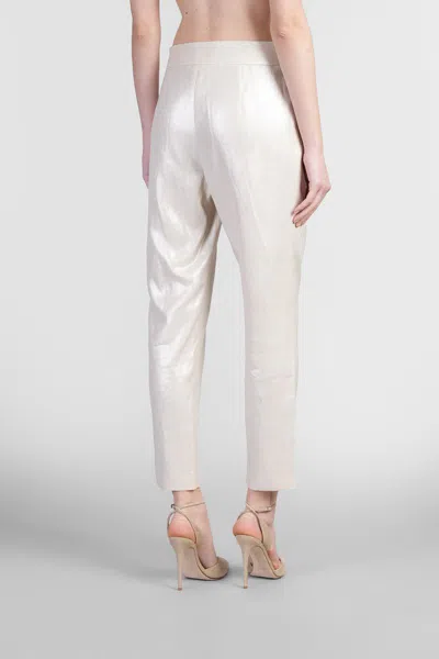 Giorgio Armani Laminated Linen And Viscose Pleated Trousers