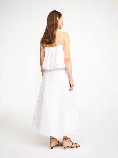 By Malene Birger Aubrey Organic Cotton Bubble Maxi Skirt In White