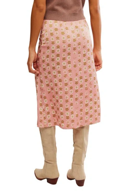 Free People Analise Polka Dot Button-up Midi Skirt