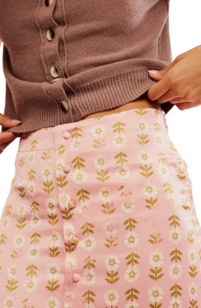 Free People Analise Polka Dot Button-up Midi Skirt