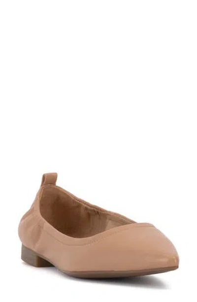 Vince Camuto Ashleah Pointed Toe Flat In Neutral