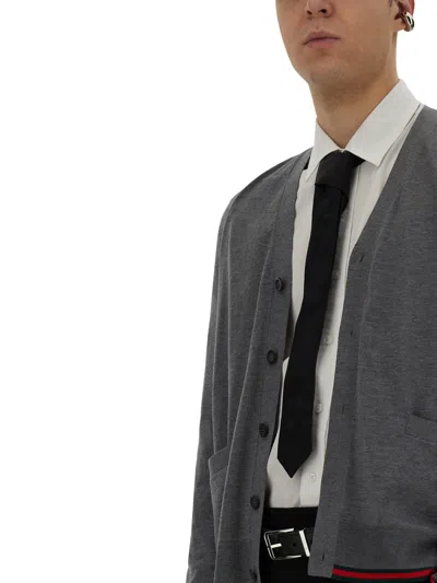 Gucci Men Web Pattern Cardigan