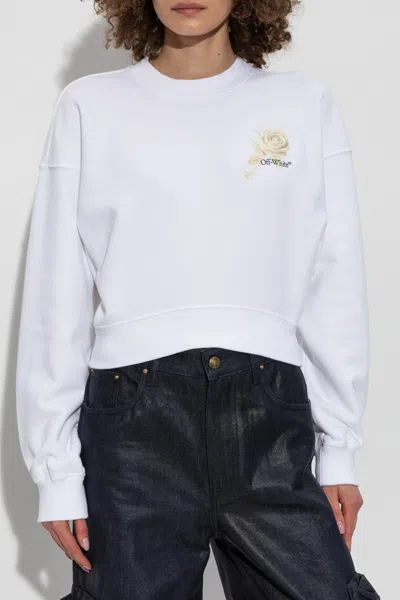 Off-white Roses Arrows Cropped Sweatshirt