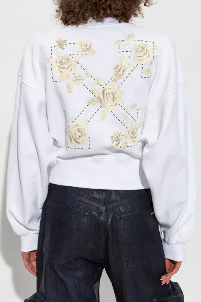 Off-white Roses Arrows Cropped Sweatshirt