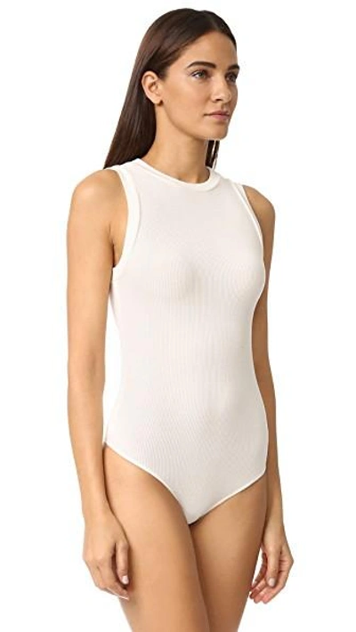 Shop Getting Back To Square One The Sleeveless Bodysuit In Vanilla Ice