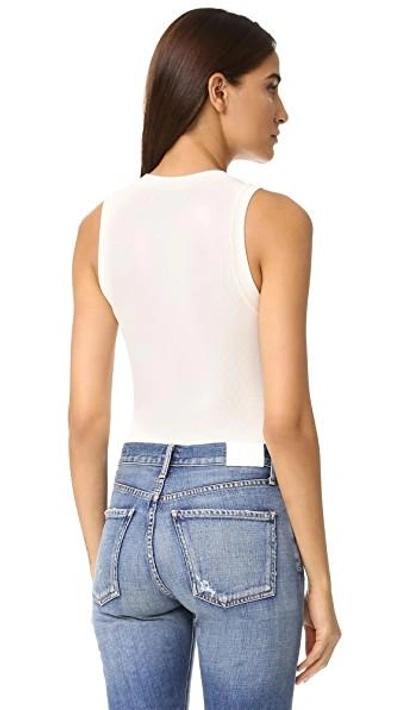 Shop Getting Back To Square One The Sleeveless Bodysuit In Vanilla Ice