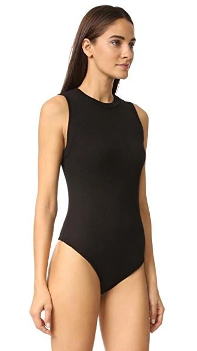 Shop Getting Back To Square One The Sleeveless Bodysuit In Black