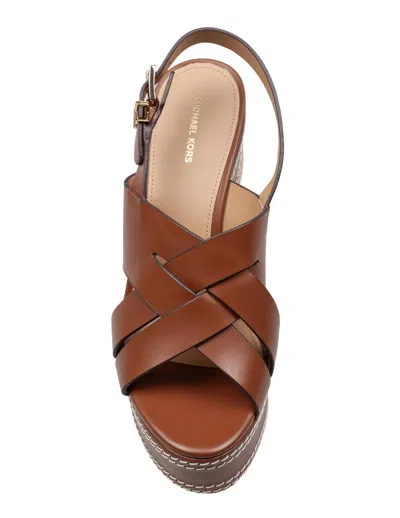 Michael Kors Nora Wedge In Brown
