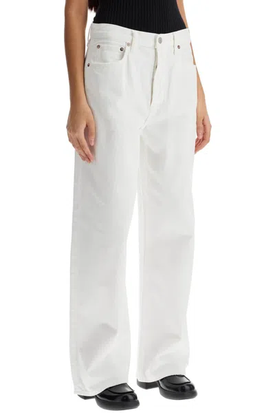 Agolde Low-slung Baggy Jeans In White