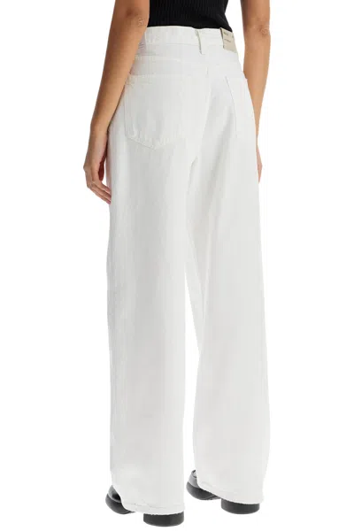Agolde Low-slung Baggy Jeans In White