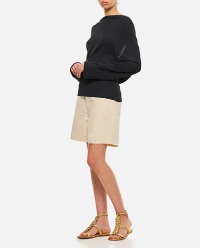 Frame Beige Shorts In Brown