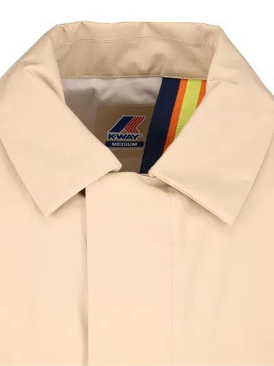 K-way Three-layer Poplin Coat In Brown