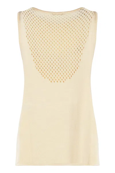 Rabanne Knitted Top In Yellow