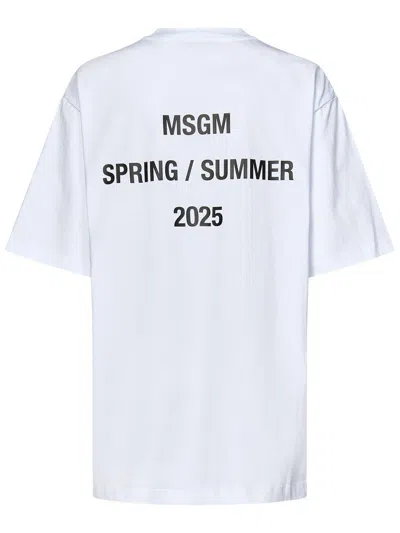 Msgm Oversized Short Sleeved T-shirt