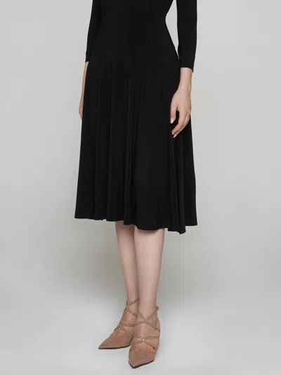 Norma Kamali Flared Skirt In Black