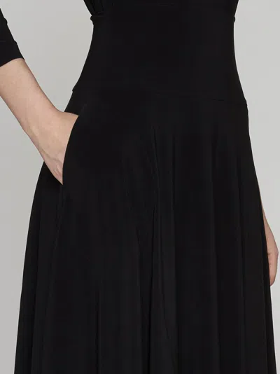 Norma Kamali Flared Skirt In Black