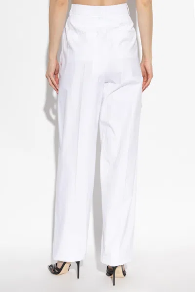 Sportmax Sport Max Cotton Trousers In White