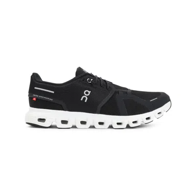 On Breathable Textile Sneakers With Distinctive Cushiing In Black
