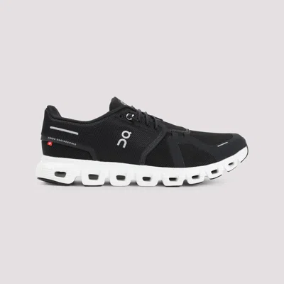 On Breathable Textile Sneakers With Distinctive Cushiing In Black