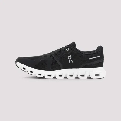 On Breathable Textile Sneakers With Distinctive Cushiing In Black
