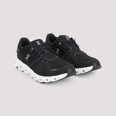 On Breathable Textile Sneakers With Distinctive Cushiing In Black