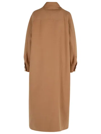 Max Mara Aldo Brown Virgin Wool Coat In Brown