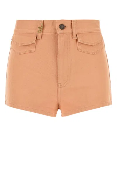 Chloé Chloe Women Salmon Denim Shorts